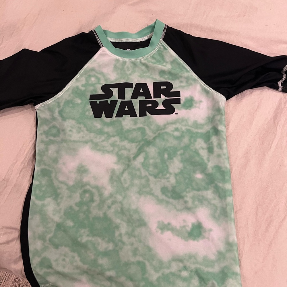 Star Wars Mint Green Rashguard Swim Top